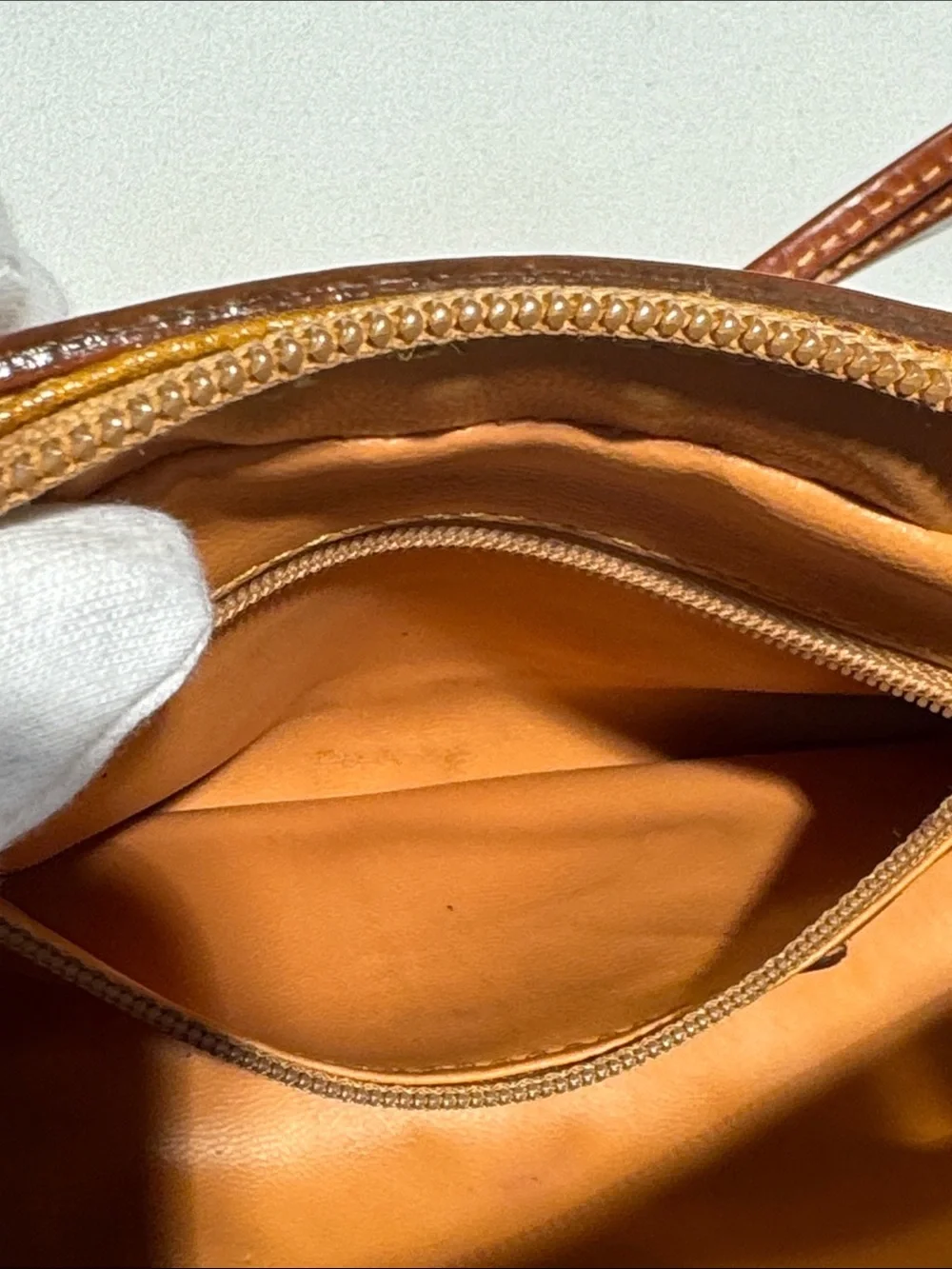 Alviero Martini Brown Map-Print Leather Messenger Bag